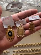 3 18-karaats gouden hangers, Handtassen en Accessoires, Kettinghangers, Ophalen, Zo goed als nieuw, Goud, Goud
