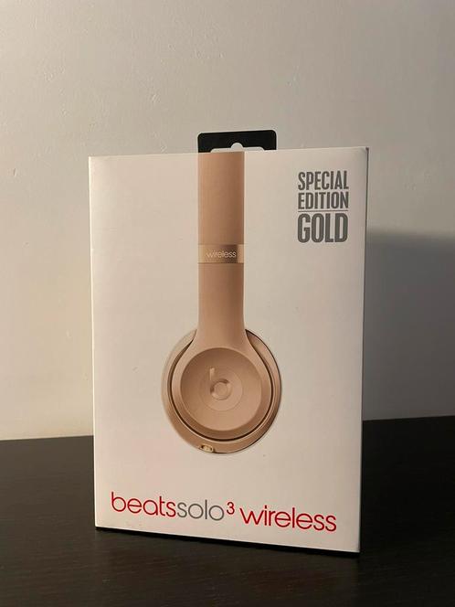 Beats Solo 3 Wireless Special Edition Gold hoofdtelefoon, TV, Hi-fi & Vidéo, Casques audio, Comme neuf, Supra-aural, Beats, Sans fil