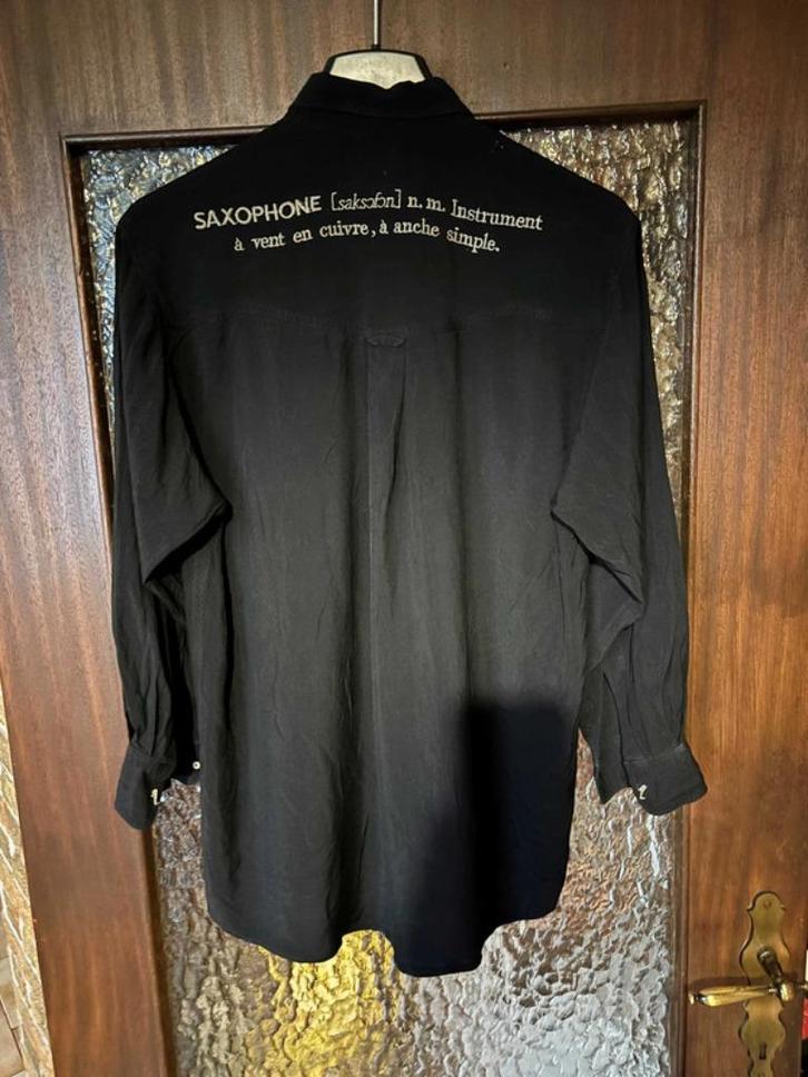 Zwart shirt voor saxofoon, Kleding | Heren, Overhemden, Gedragen, Halswijdte 38 (S) of kleiner, Zwart, Ophalen of Verzenden