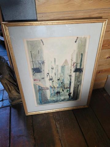 Aquarelle signée Santiago DIAZ  beschikbaar voor biedingen