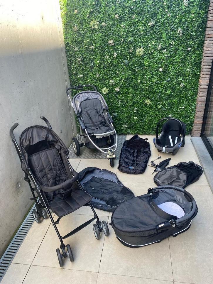 Kinderwagen complete set met extra compacte plooibuggy, Kinderen en Baby's, Kinderwagens en Combinaties, Gebruikt, Kinderwagen
