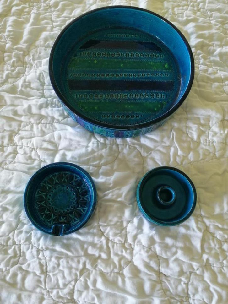 Aldo londi Rimini blu 3 stuks, Antiek en Kunst, Antiek | Keramiek en Aardewerk, Ophalen of Verzenden