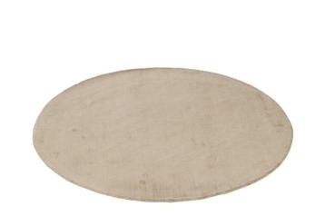 Tapijt Laagpollig Rond Handgemaakt Beige - diam. 150 cm beschikbaar voor biedingen