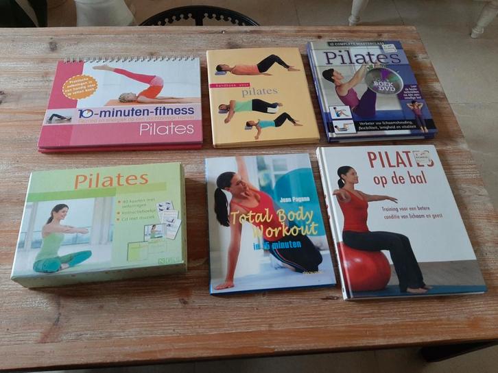 6 boeken pilates (sportboeken), Livres, Livres de sport, Comme neuf, Fitness, Enlèvement