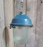 Antieke Vintage industriele bunkerlamp hanglamp - HI38, Maison & Meubles, Lampes | Suspensions, Comme neuf, Enlèvement ou Envoi