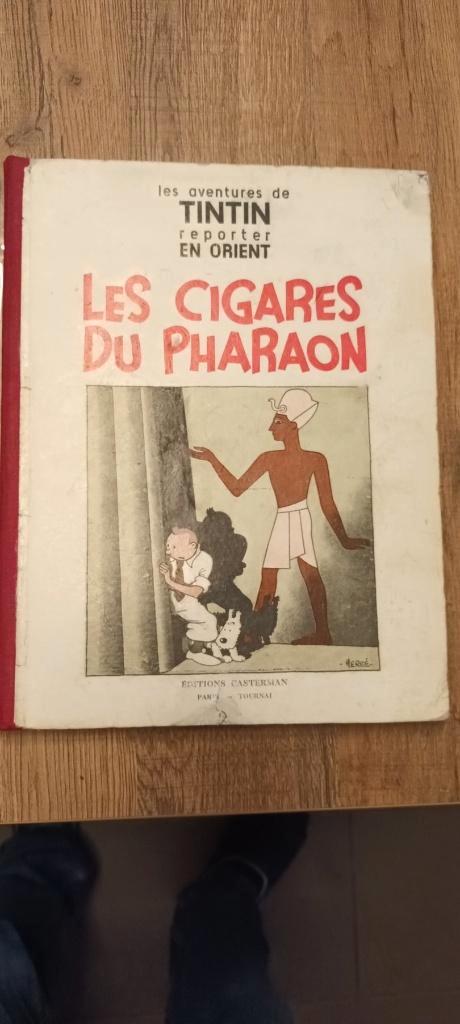 tintin Les Sigares Du Pharaon 1ste druk 1934, Boeken, Stripverhalen, Gelezen, Eén stripboek, Ophalen of Verzenden