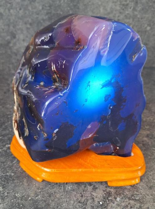 reuzen barnsteen/amber stuk gratis houten standaard 2.8KG!, Verzamelen, Mineralen en Fossielen, Fossiel, Ophalen of Verzenden