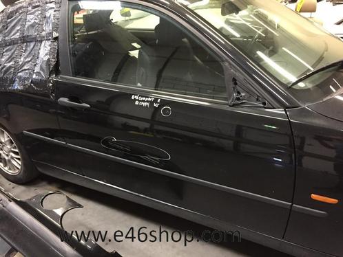 Deur BMW E46 Compact Black Sapphire, Autos : Pièces & Accessoires, Carrosserie & Tôlerie, Porte, BMW, Utilisé, Enlèvement ou Envoi