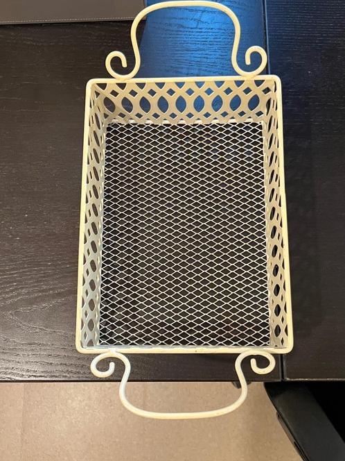 Mandje, gevlochten ijzer, Antiek en Kunst, Curiosa en Brocante, Ophalen of Verzenden