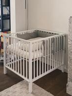 Babypark hout wit, Kinderen en Baby's, Babyparken, Ophalen, Zo goed als nieuw, In hoogte verstelbaar