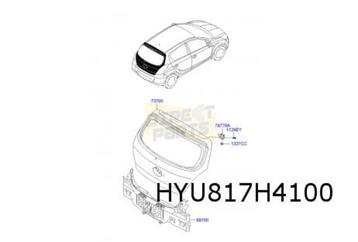 Hyundai	i20 achterklep (zonder wisser) (1/09-6/12) Origineel