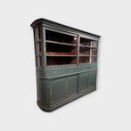 Buffetkast teakhout dennengroen – Landelijke vitrinekast 260, Huis en Inrichting, Kasten | Vitrinekasten, Ophalen of Verzenden