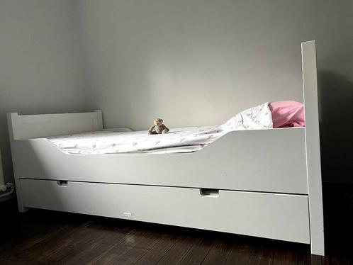 bed met bedlade van Bopita, Kinderen en Baby's, Kinderkamer | Bedden, Gebruikt, 180 cm of meer, 85 tot 100 cm, Lattenbodem, Ophalen