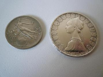 Lot de 2 pièces de monnaie Italiennes