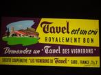 publicité panneau publicitaire vin cru TAVEL Kroma France, Collections, Marques & Objets publicitaires, Enlèvement ou Envoi