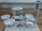 SALE Chocolade fondue, 4 vorkjes, 4 schaaltjes met kinderen, Antiek en Kunst, Ophalen of Verzenden