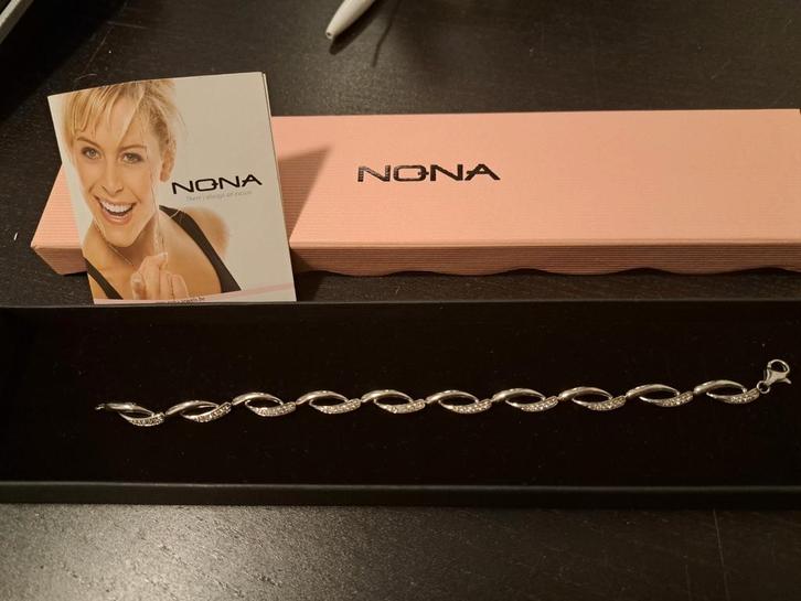 zilveren armband met zirconia "Nona", Handtassen en Accessoires, Armbanden, Nieuw, Zilver, Zilver, Ophalen of Verzenden