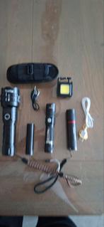 Ensemble de 5 lampes de poche rechargeables en aluminium. Jo, Enlèvement ou Envoi