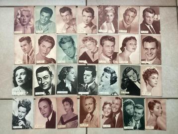 28 filmsterren chromos prenten kreeg je bij cinema bezoek beschikbaar voor biedingen