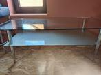 Salontafel glas, Ophalen, Gebruikt, 100 tot 150 cm, Vierkant