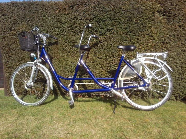 tandemfiets, Fietsen en Brommers, Fietsen | Tandems, Gebruikt, Minder dan 10 versnellingen, Ophalen