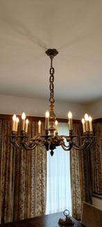Tinnen luster, Huis en Inrichting, Lampen | Kroonluchters, Ophalen, Zo goed als nieuw, Metaal, Klassiek