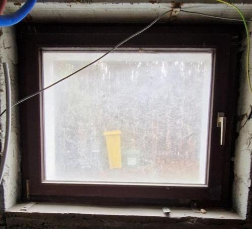 Fenêtre en bois double vitrage (110 x 90) oscillante-batt, Doe-het-zelf en Bouw, Glas en Ramen, Zo goed als nieuw, Gevelraam of Ruit