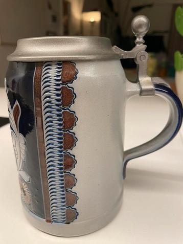 Unieke Duitse bierpul – Handgeschilderd Hauderdil, Genummerd beschikbaar voor biedingen