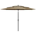 Knik parasol 3-laags met aluminium paal gratis bezorgd, Jardin & Terrasse, Accessoires mobilier de jardin, Enlèvement ou Envoi
