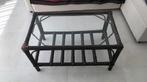 Rotan salontafel met glas, Ophalen, Gebruikt, Glas
