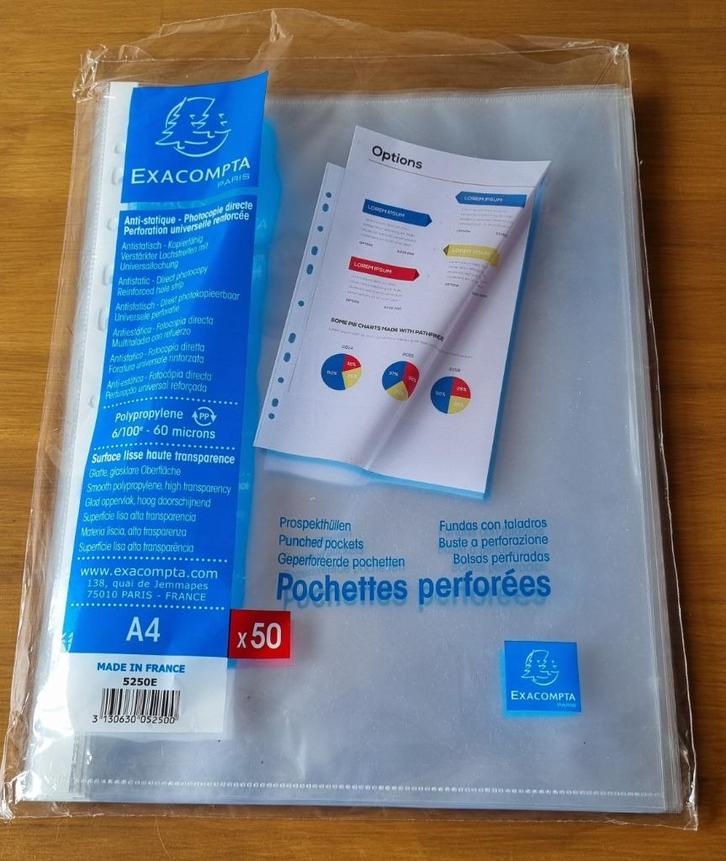 Insteekmapjes Exacompta A4, Diversen, Schoolbenodigdheden, Nieuw, Ophalen of Verzenden