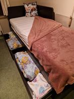 bedbank met nachttafel, Huis en Inrichting, Ophalen, Bruin, 200 cm, 160 cm