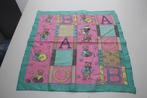 Retro roze groen abc sjaaltje / foulard nieuw, Enlèvement ou Envoi, Neuf, Écharpe