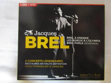 Zeldzame boxset van Jacques Brel, 2 CD+DVD, Knokke + Olympia beschikbaar voor biedingen