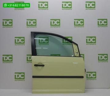 Volkswagen Caddy ('03-'10) Voorportier rechts lime groen