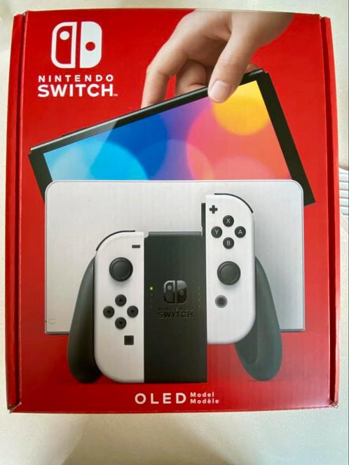 Nintendo Switch OLED + 3 Topgames + Accessoires, Games en Spelcomputers, Spelcomputers | Nintendo Switch, Zo goed als nieuw, Switch OLED