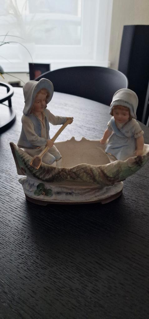 Duitse biscuitporseleinen beeld, Antiek en Kunst, Curiosa en Brocante, Ophalen of Verzenden