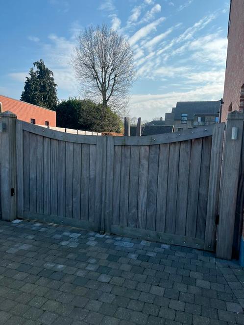 Padouk automatische poort met FAAC motoren!!, Tuin en Terras, Tuinpoorten, Zo goed als nieuw, Ophalen
