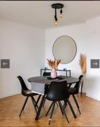 Zwarte eiken tafel met stoelen, Ophalen