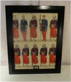 Mooie Oude Gravure 'Klederdracht Franse Leger' - 48x38, Ophalen of Verzenden
