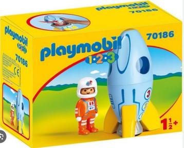 Playmobil 123 (70186) Astronaut met raket, Enlèvement, Utilisé, Ensemble complet