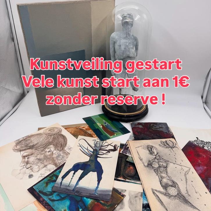 Kosteloze Online Kunstveiling gestart !, Antiek en Kunst, Curiosa en Brocante, Ophalen