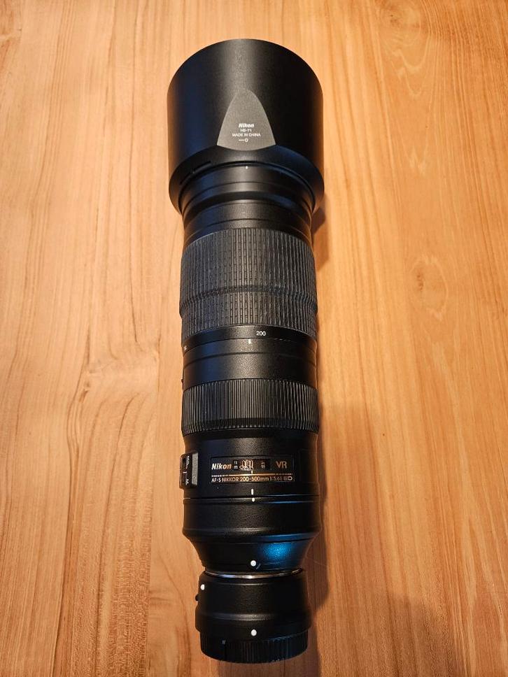 Nikon AF-S Nikkor 200-500mm f/5.6E ED VR, Audio, Tv en Foto, Foto | Lenzen en Objectieven, Zo goed als nieuw, Accessoires, Zoom