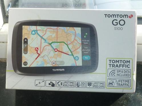 GPS TomTom GO5100 levenslange wereldkaart + verkeer via simk, Auto-onderdelen, Klein materiaal, Overige automerken, Nieuw, Ophalen of Verzenden