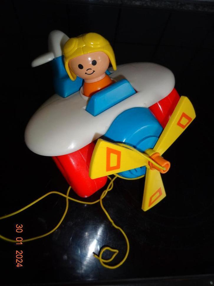 Fisher Price vliegtuigje,geel trektouwtje*VINTAGE*NIEUWSTAAT, Kinderen en Baby's, Speelgoed | Fisher-Price, Duw- of Trekspeelgoed