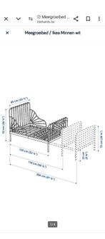 Meegroeibed, Kinderen en Baby's, Kinderkamer | Bedden, Ophalen, 85 tot 100 cm, Gebruikt, Matras