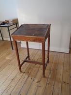 Authentique pupitre d'écolier en bois (plateau rabattable), Ophalen, Gebruikt, Bureau