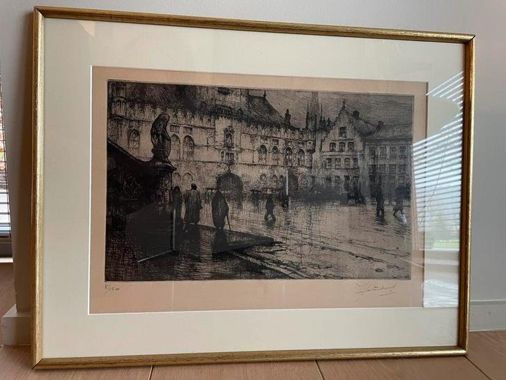 Ets van J. Batenburg, Antiek en Kunst, Kunst | Etsen en Gravures, Ophalen