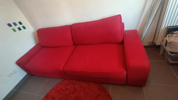 3.5 zetel - uitschuifbaar zetelbed, Huis en Inrichting, Zetels | Zetels, Zo goed als nieuw, Rechte bank, Driepersoons, 200 tot 250 cm