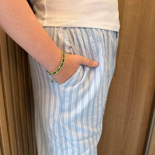 Facetgeslepen armband met glazen kralen, Handtassen en Accessoires, Armbanden, Nieuw, Overige materialen, Groen, Met bedels of kralen